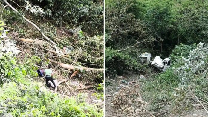 Sandia: Rescatan a dos heridos tras despiste de cisterna en San Juan del Oro