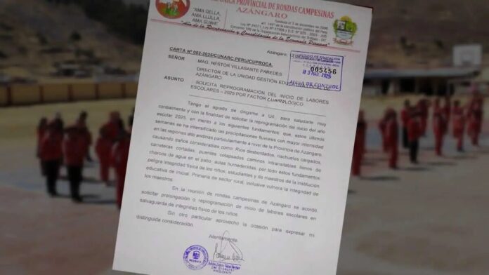 Piden postergar inicio de clases en  la provincia de Azángaro por intensas lluvias