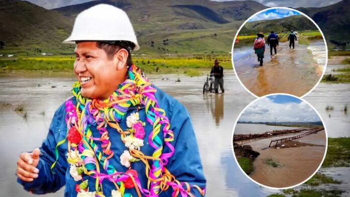 Gobernador de Puno minimiza graves afectaciones por lluvias mientras localidades permanecen aisladas