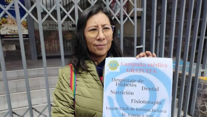 Club de Leones Juliaca organiza campaña médica gratuita para despistaje de diabetes y otras especialidades