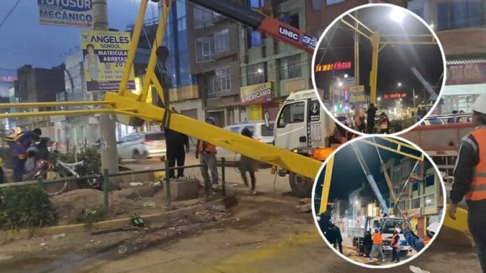 Inseguridad vial impulsa instalación de semáforo por padres del colegio Simón Bolívar