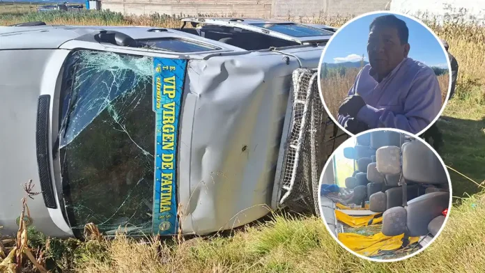 Patrullero de la PNP provoca grave accidente en la vía Puno – Desaguadero, dejando 15 pasajeros heridos
