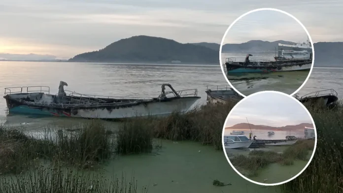 Puno: Sospechan quema intencional de botes en puerto muelle
