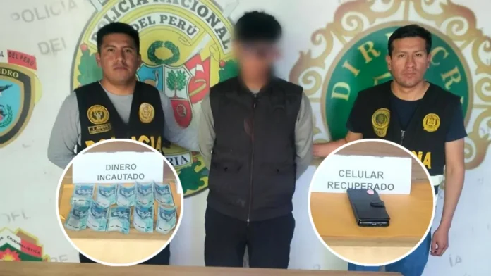 Detienen en Juliaca a joven de 22 años por extorsión