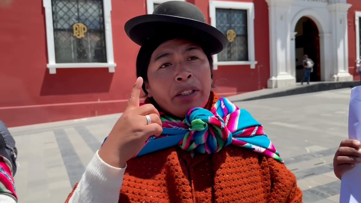 presidenta de la Asociación de Mujeres Aymaras Bartolina Sisa, Edith Calizaya