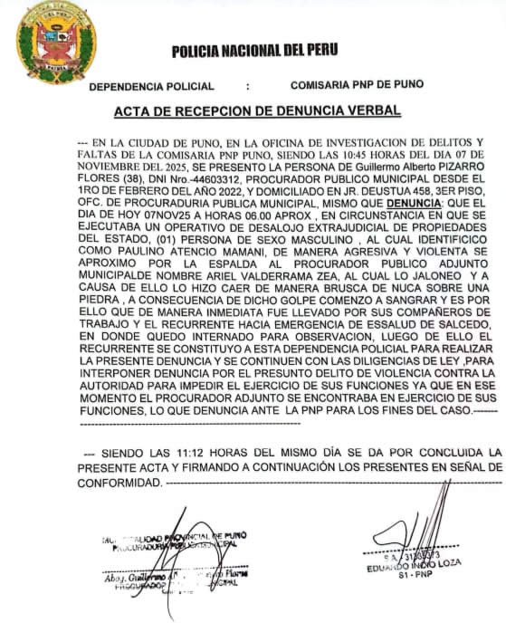 Denuncia de procurador NVC