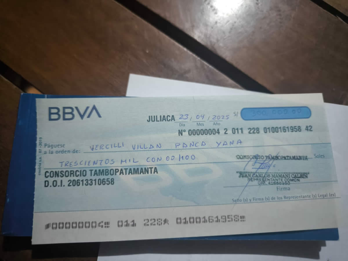 emisión de cheque ERPQ