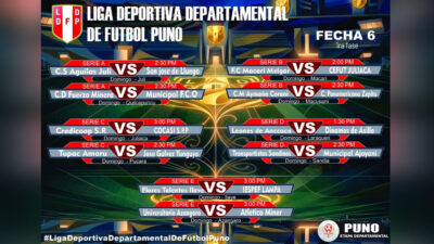 Liga Deportiva Departamental de Puno define Fecha 6 de la primera fase
