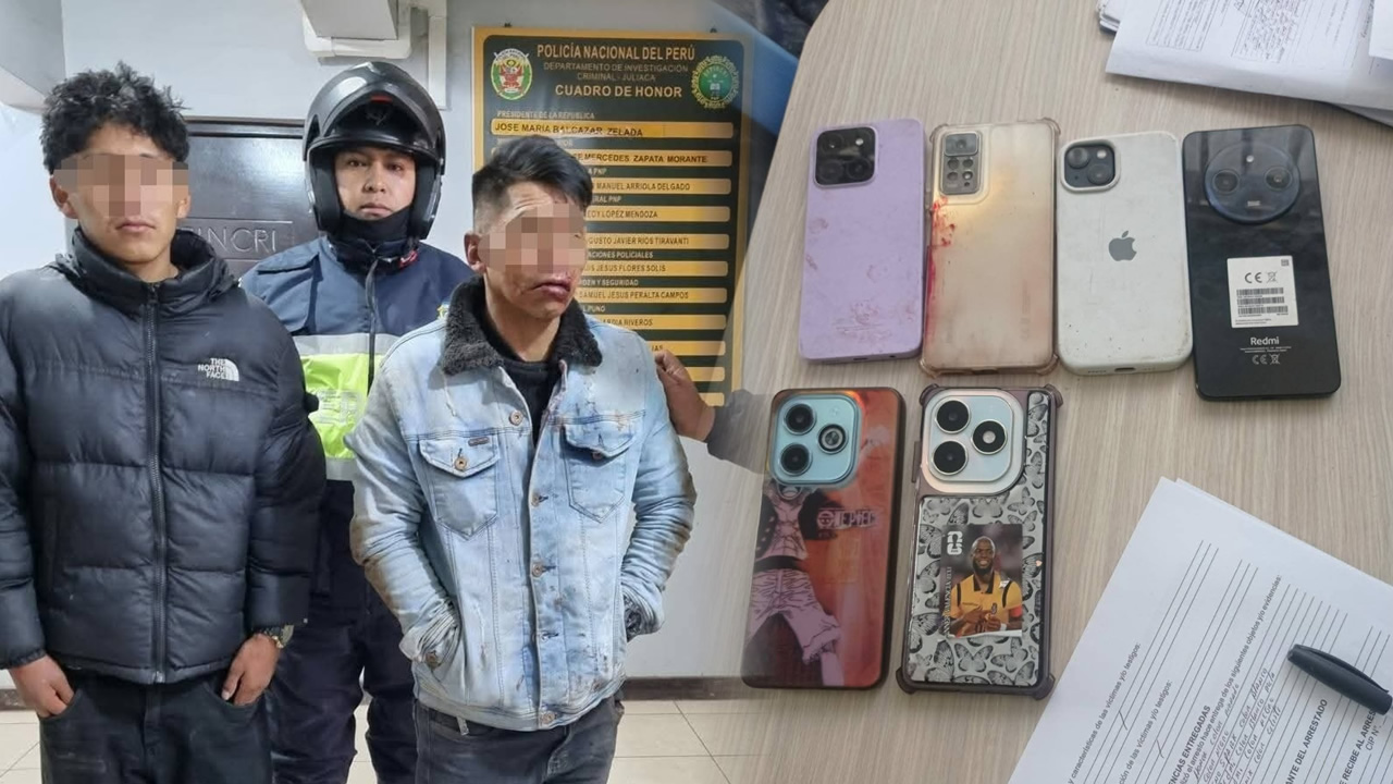 Serenos capturan a dos delincuentes tras intento de robo en Juliaca
