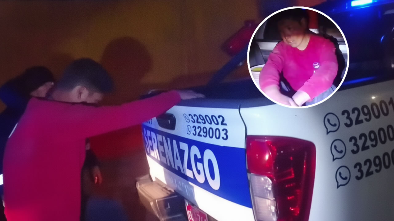 Juliaca: serenazgo interviene a joven ebrio dentro de una propiedad privada