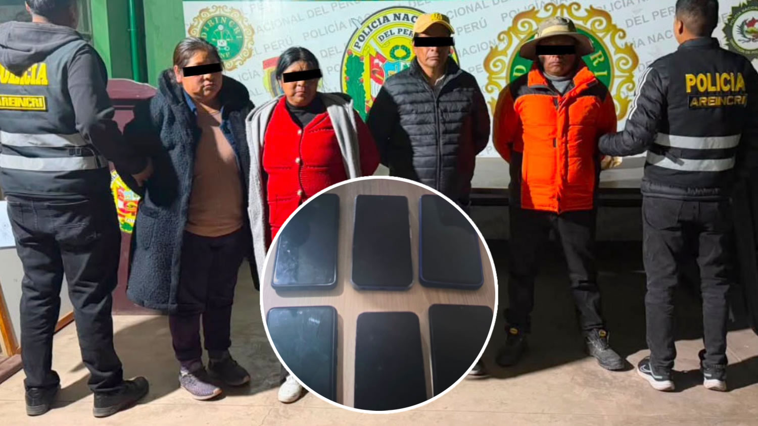 Juliaca: caen 4 sospechosos de secuestro en operativo policial