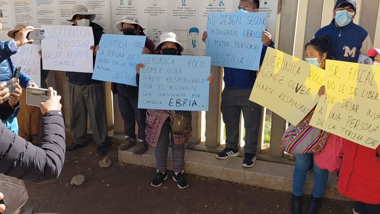 Juliaca: familiares de varón que perdió la pierna tras ser atropellado piden sanción para conductora ebria