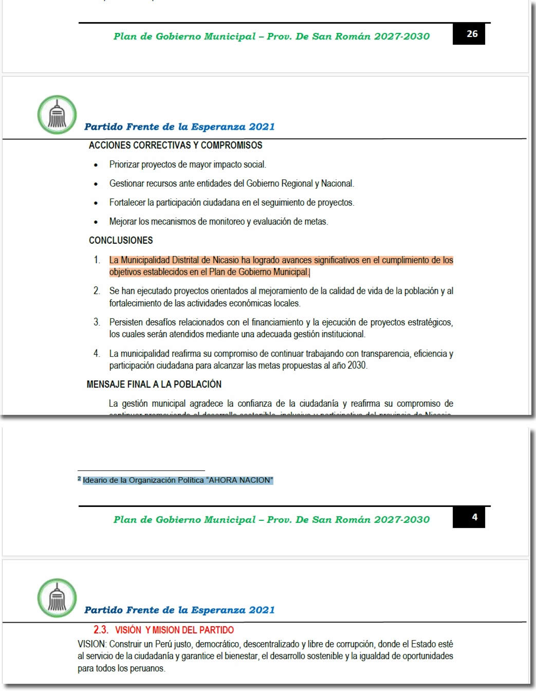 plagio plan de gobierno