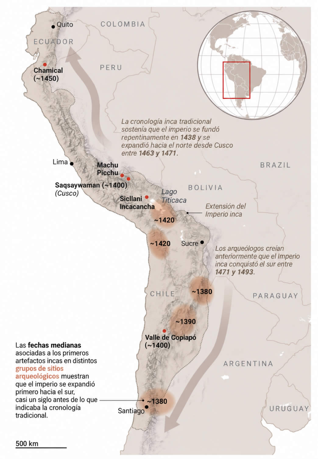 Nuevas fechas revelan que el imperio inca comenzó antes V. Penney Science
